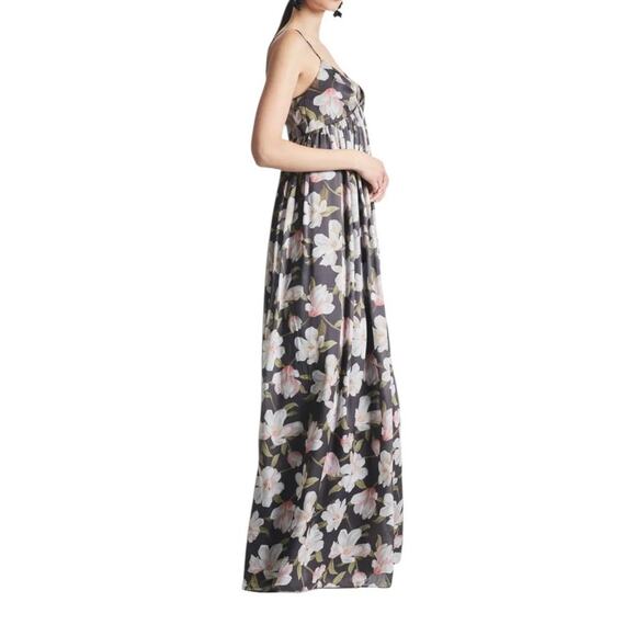Sachin + Babi NEW Size 8 Jessica Floral V Neck Empire Waist Gown Ebony Garden - Picture 3 of 10